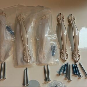 Gold and Cream Drawer Pulls with Screws